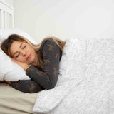 Therapiedekens beddengoedset wit met geometrische harten