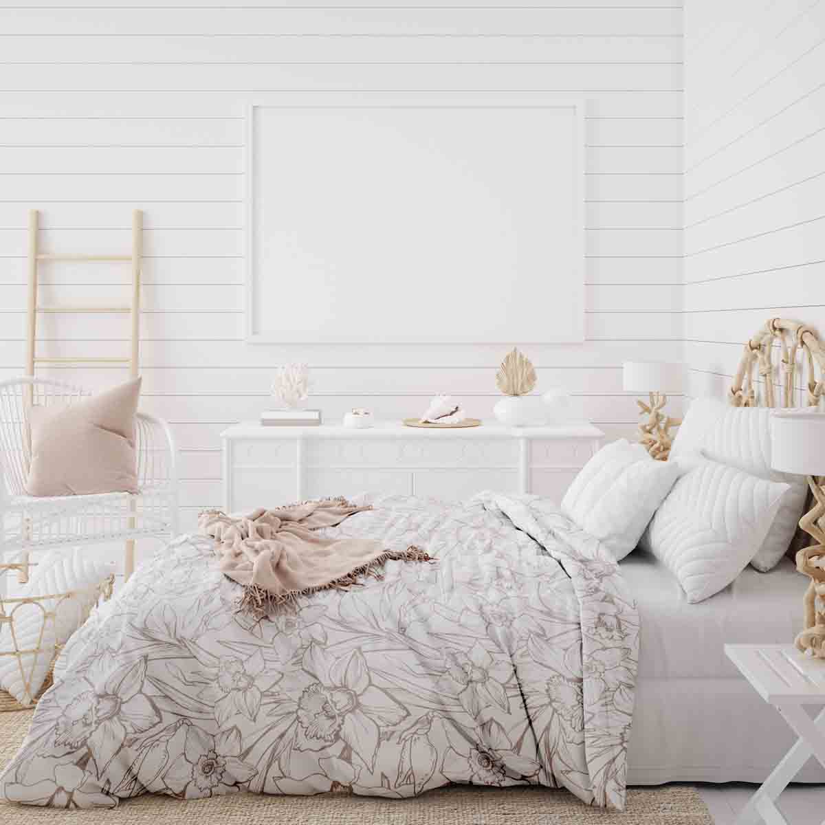 Therapiedekens beddengoedset met narcissen