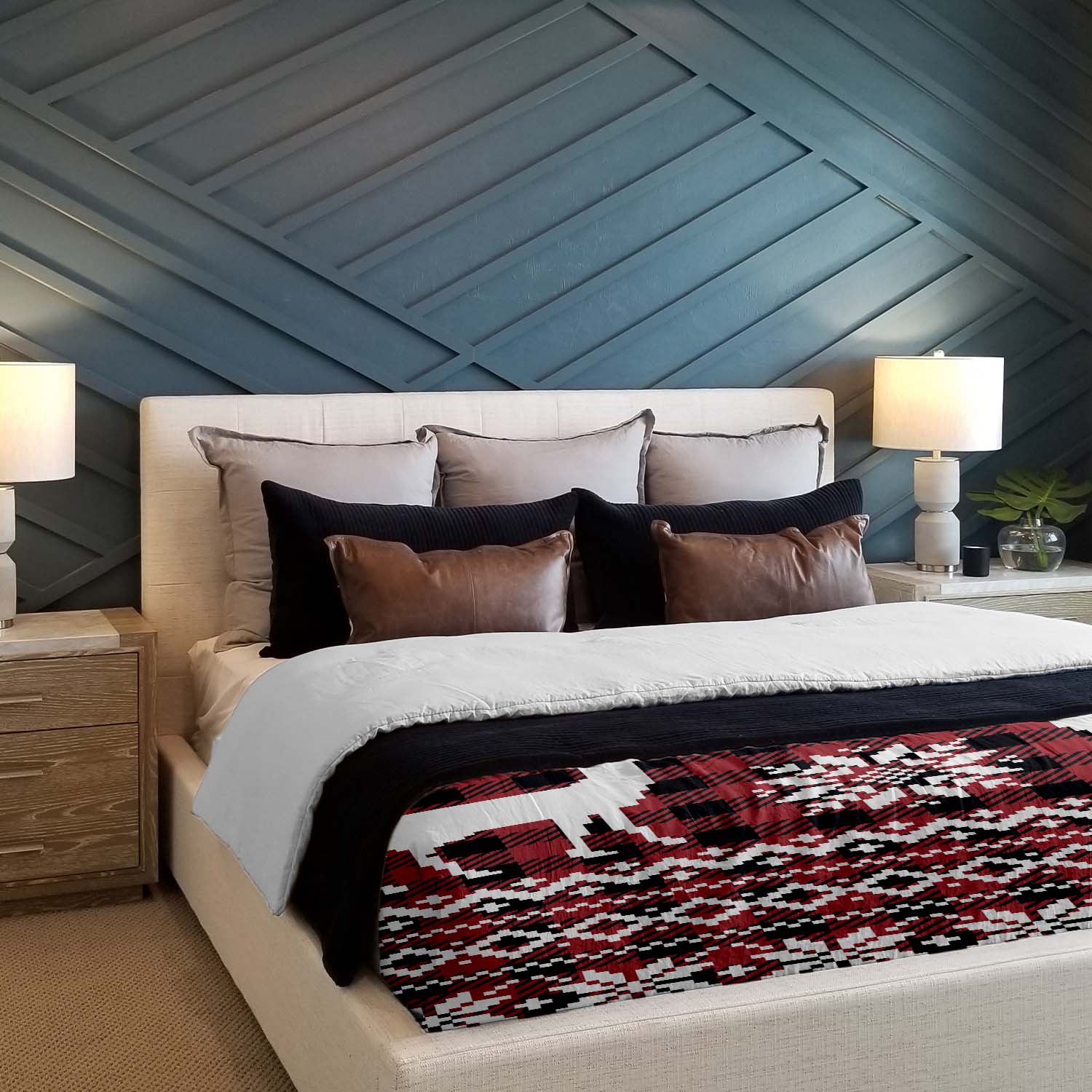 Therapiedekens beddengoedset ruit met rendier