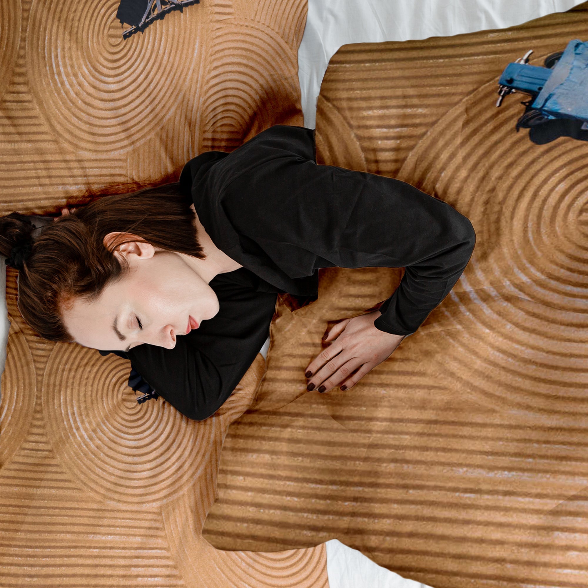 Originele therapiedeken - katoenen hoes cirkels in het veld