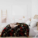 Originele therapiedeken - katoenen hoes Halloween skelet