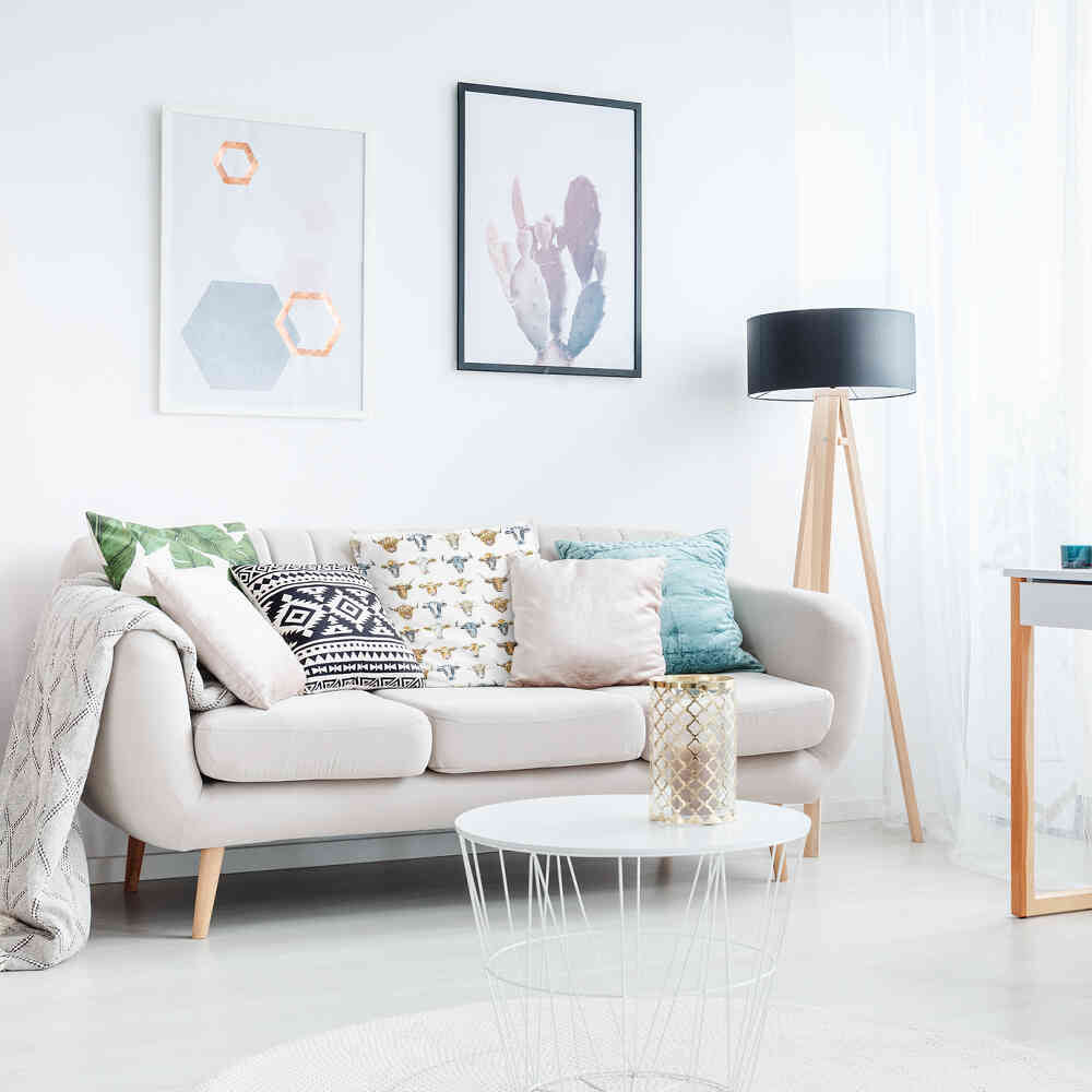 Gezondheidskussen wit met stierenkoppen