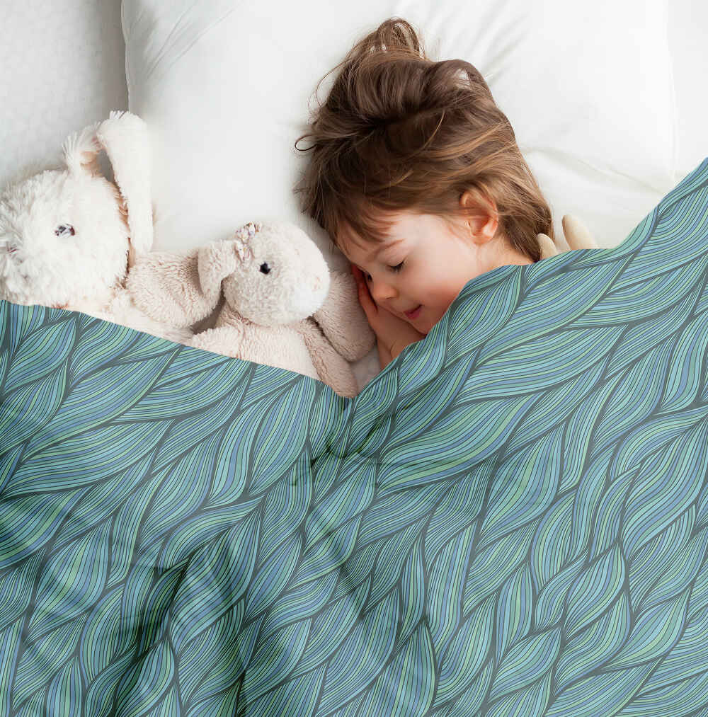 Therapiedekens Beddengoed Set Gevlochten groen