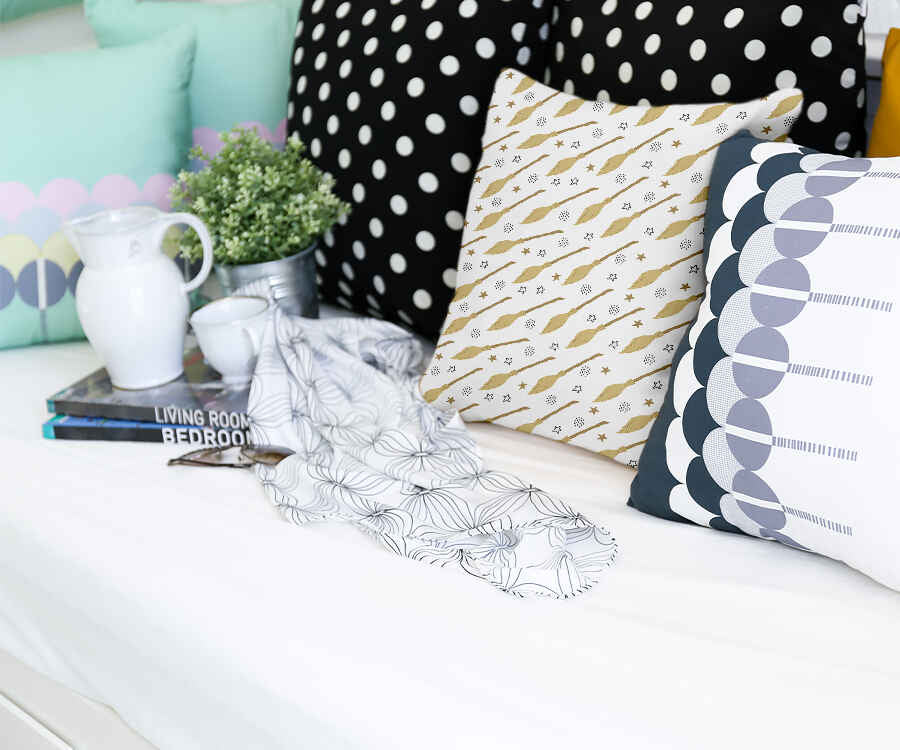 Gesundheitskissen Weiß mit Harry's Besen