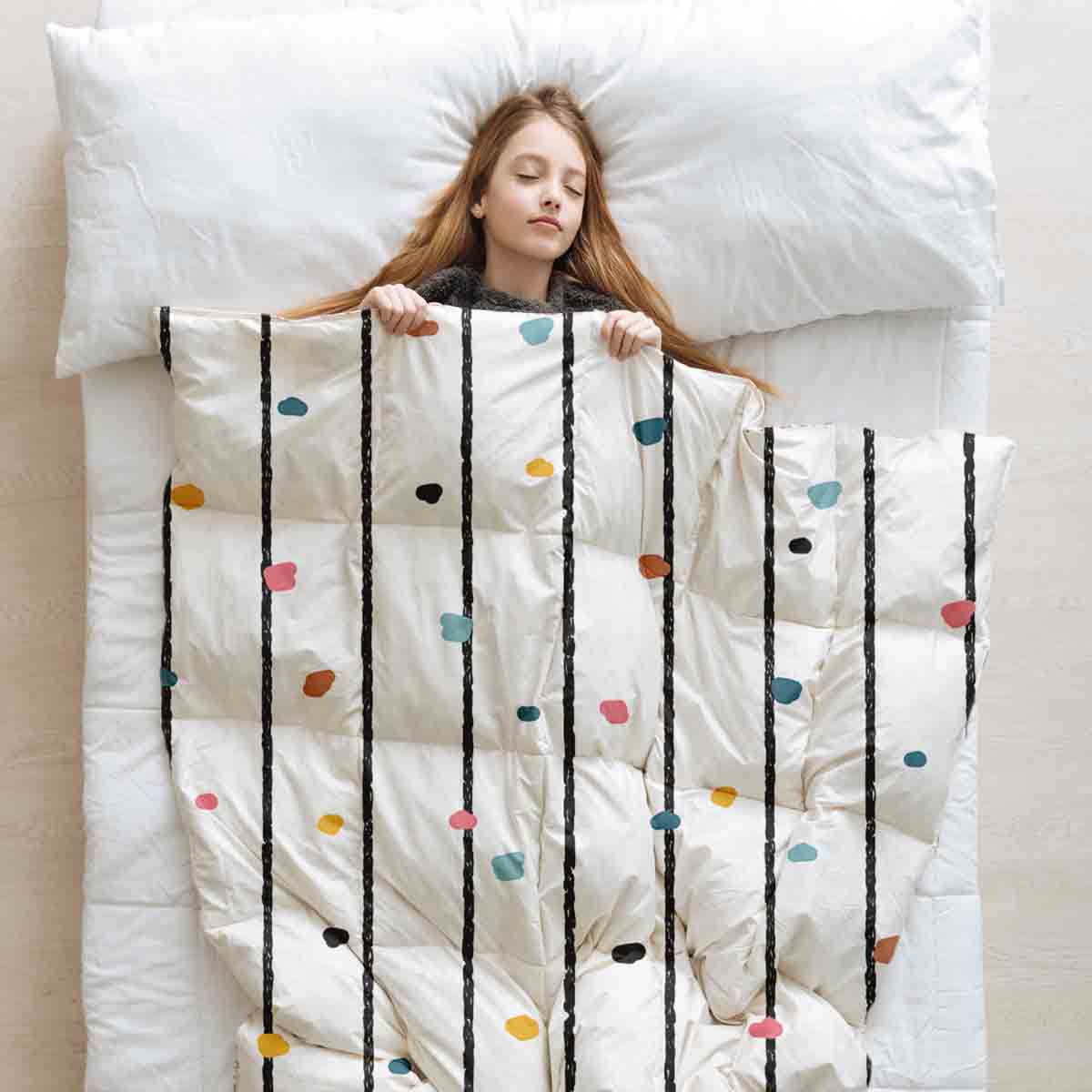 Original Therapiedecke - Baumwollbezug mit bunten Punkten