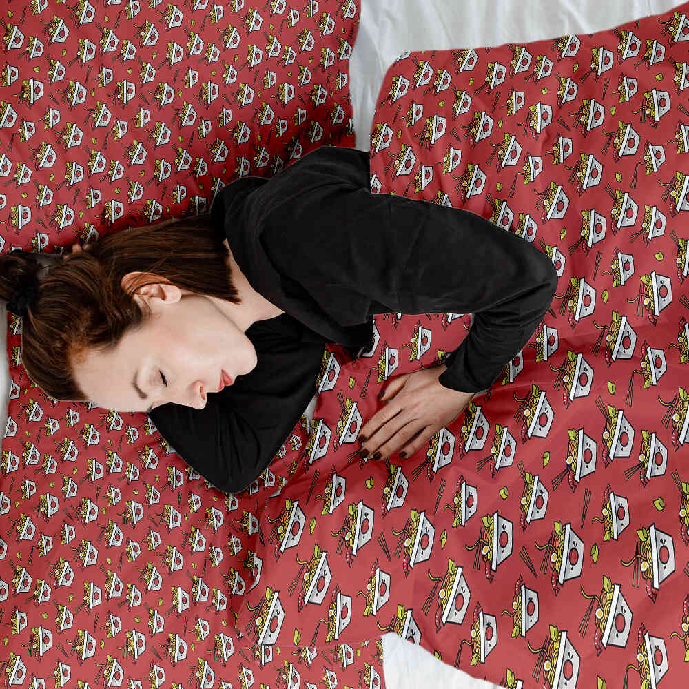 Original Therapiedecke - Baumwoll Bettwäsche Set Rot Take-away