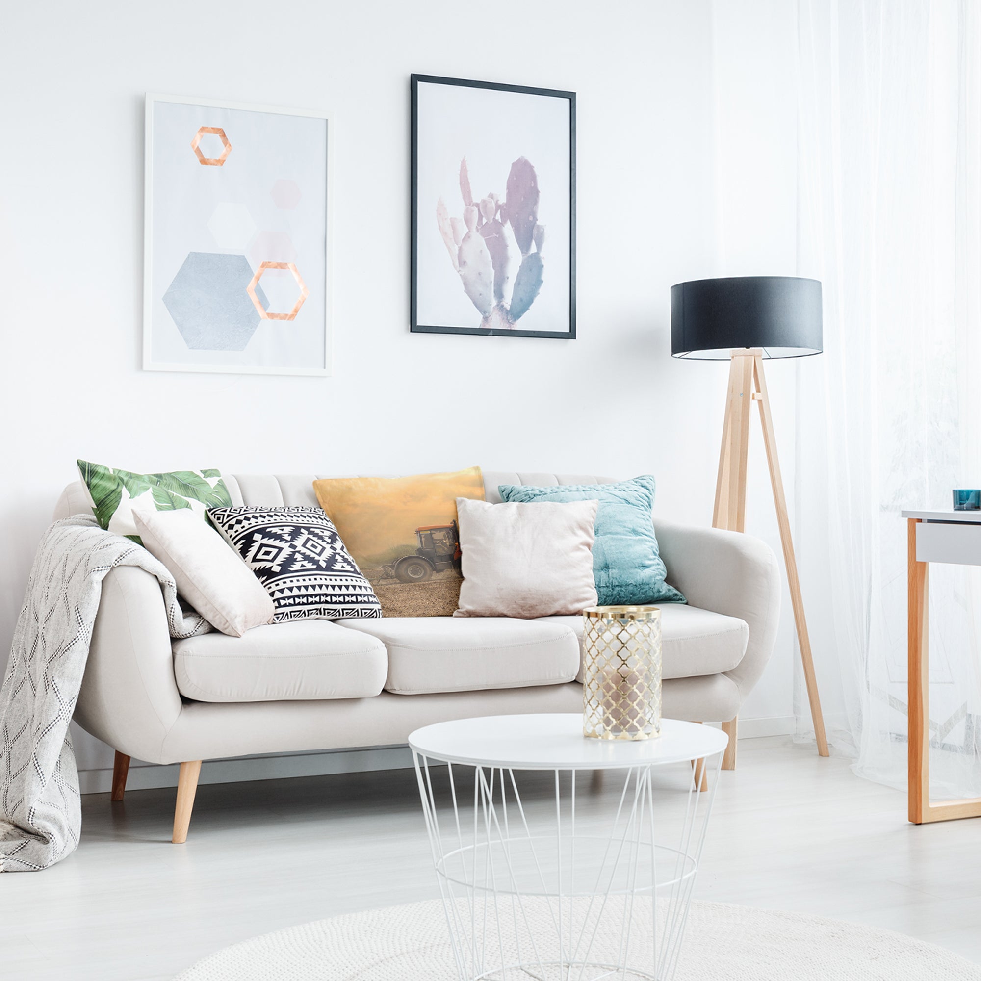 Gezondheidskussen tractor met aanhanger