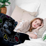 Therapiedekens beddengoed set grijs met wolf