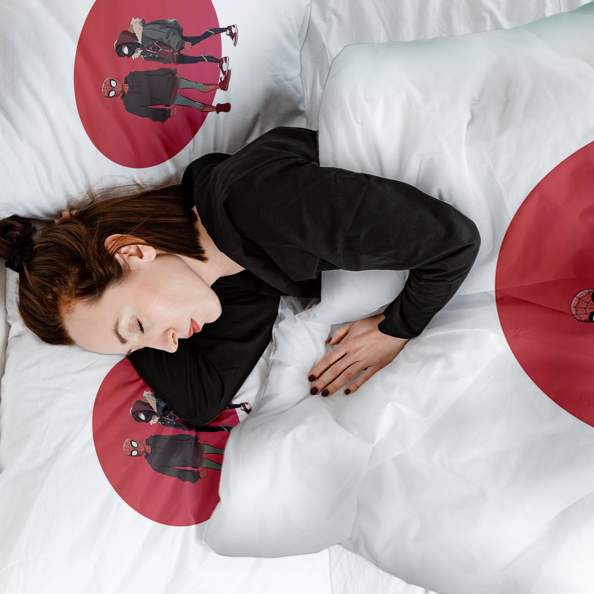 Therapiedekens beddengoed set wit met Spiderman