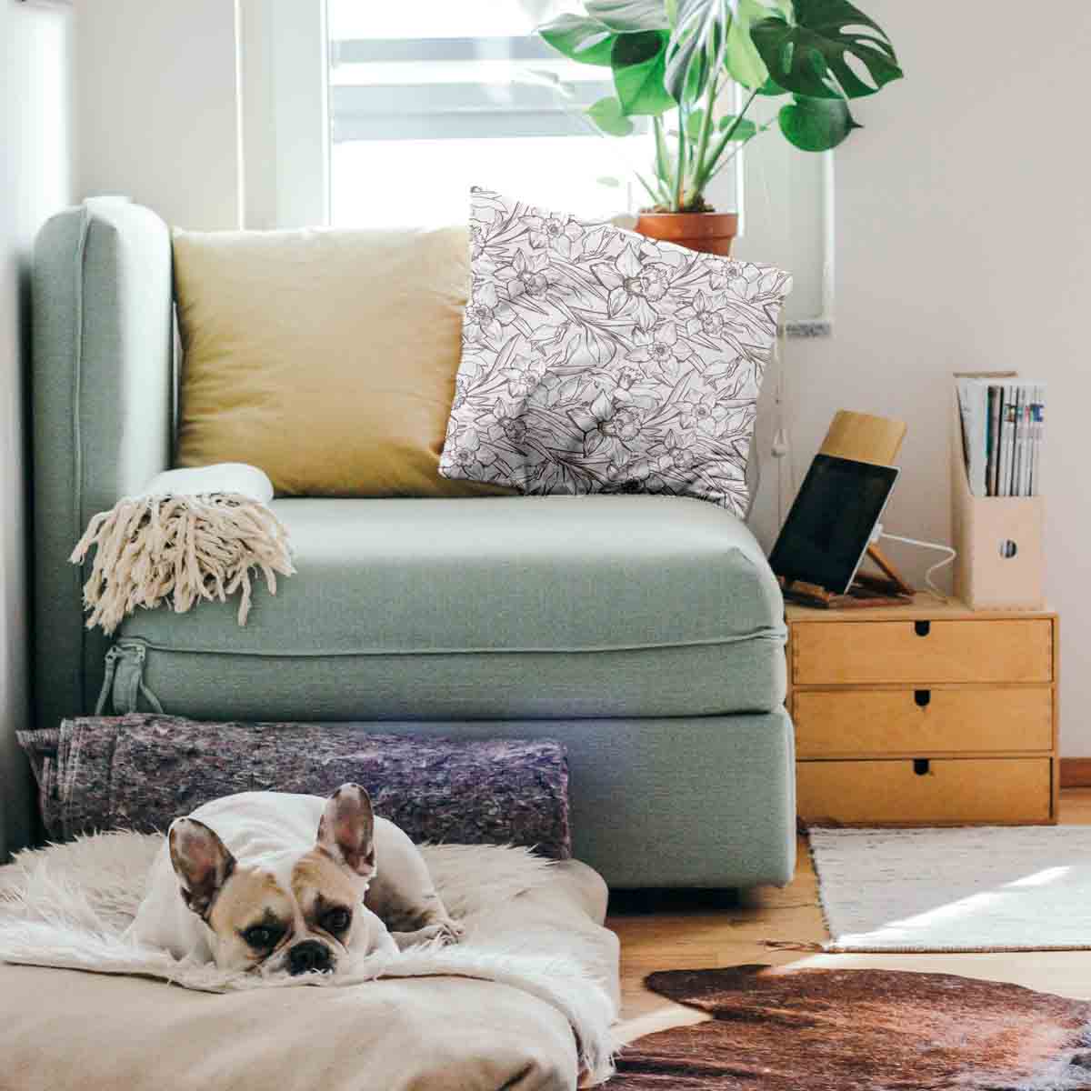 Gesundheitskissen mit Narzissen