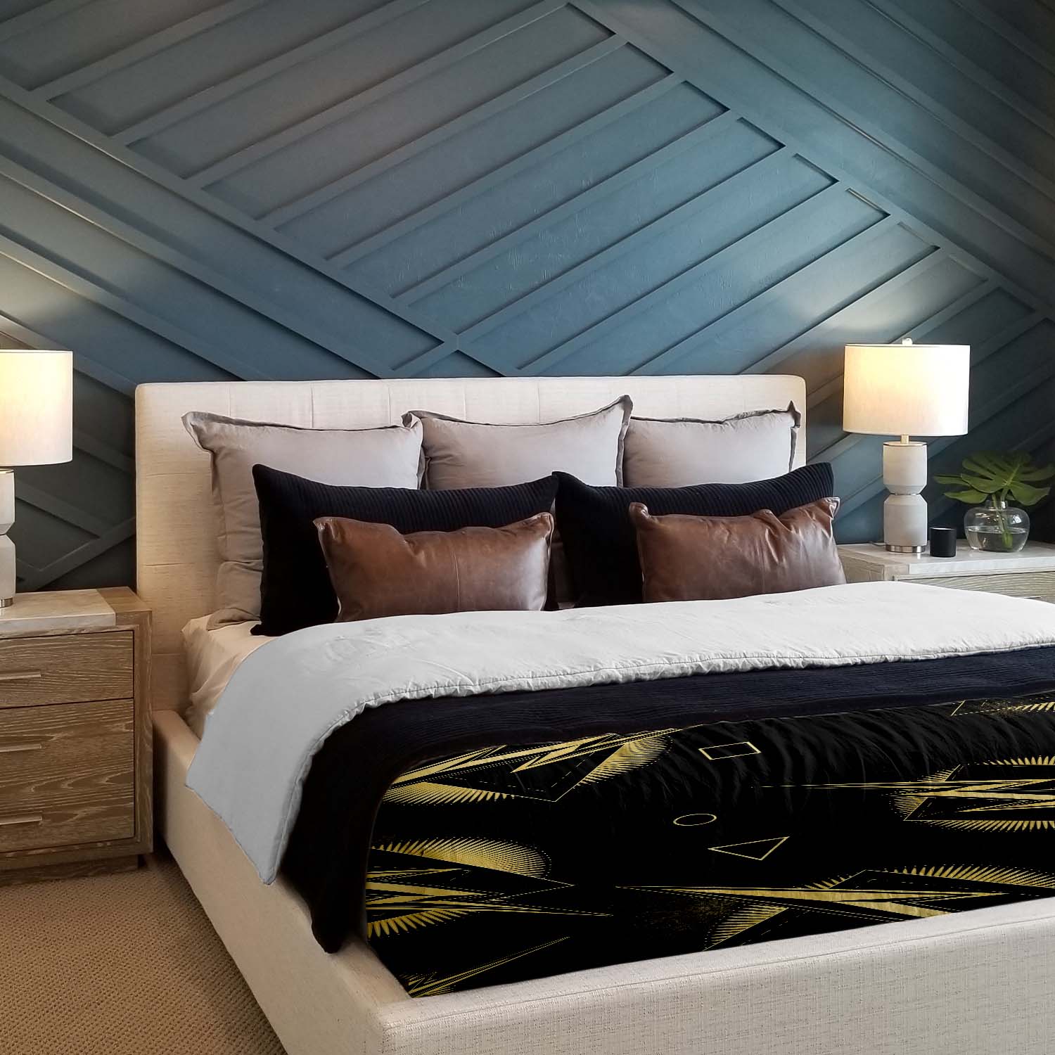 Therapiedekens beddengoed set gele bliksem