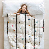 Therapiedekens beddengoedset met gekleurde stippen