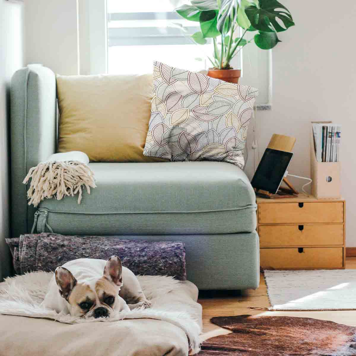 Gesundheitskissen bunte Palmblätter