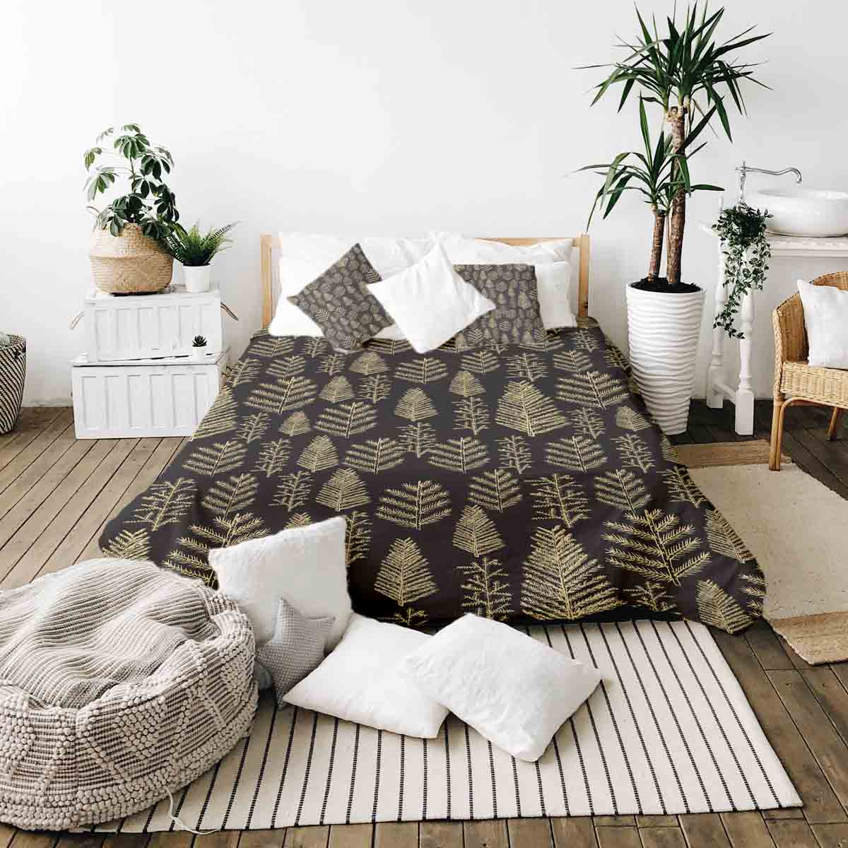 Therapiedekens beddengoedset met bosmotief