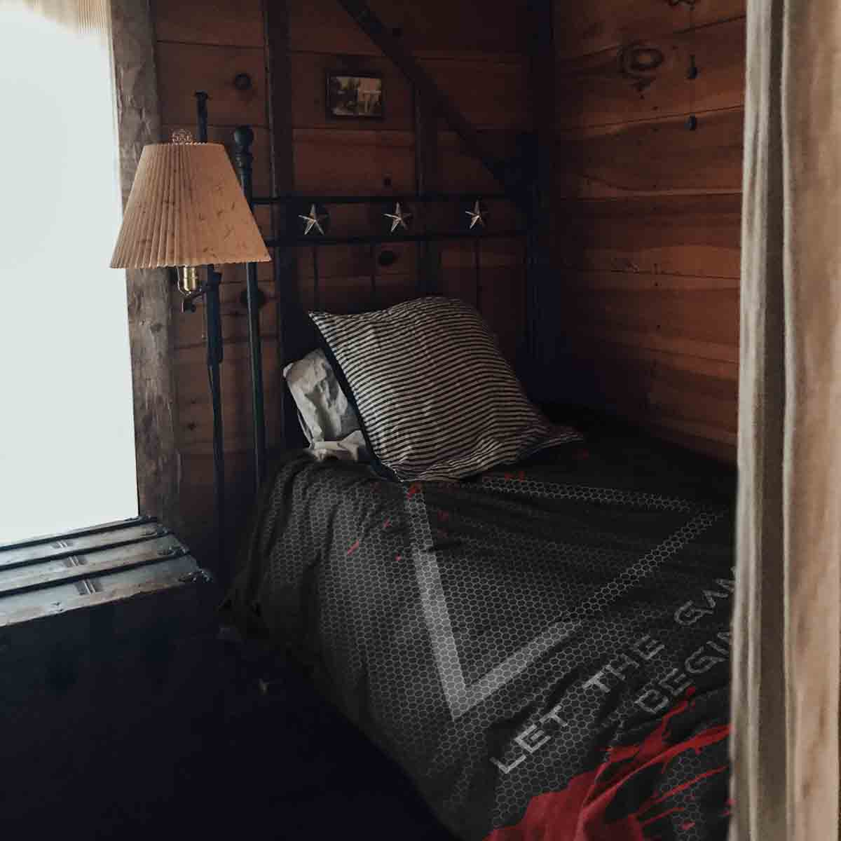 Original Therapiedecke - Baumwoll Bettwäsche Set Schwarz Games