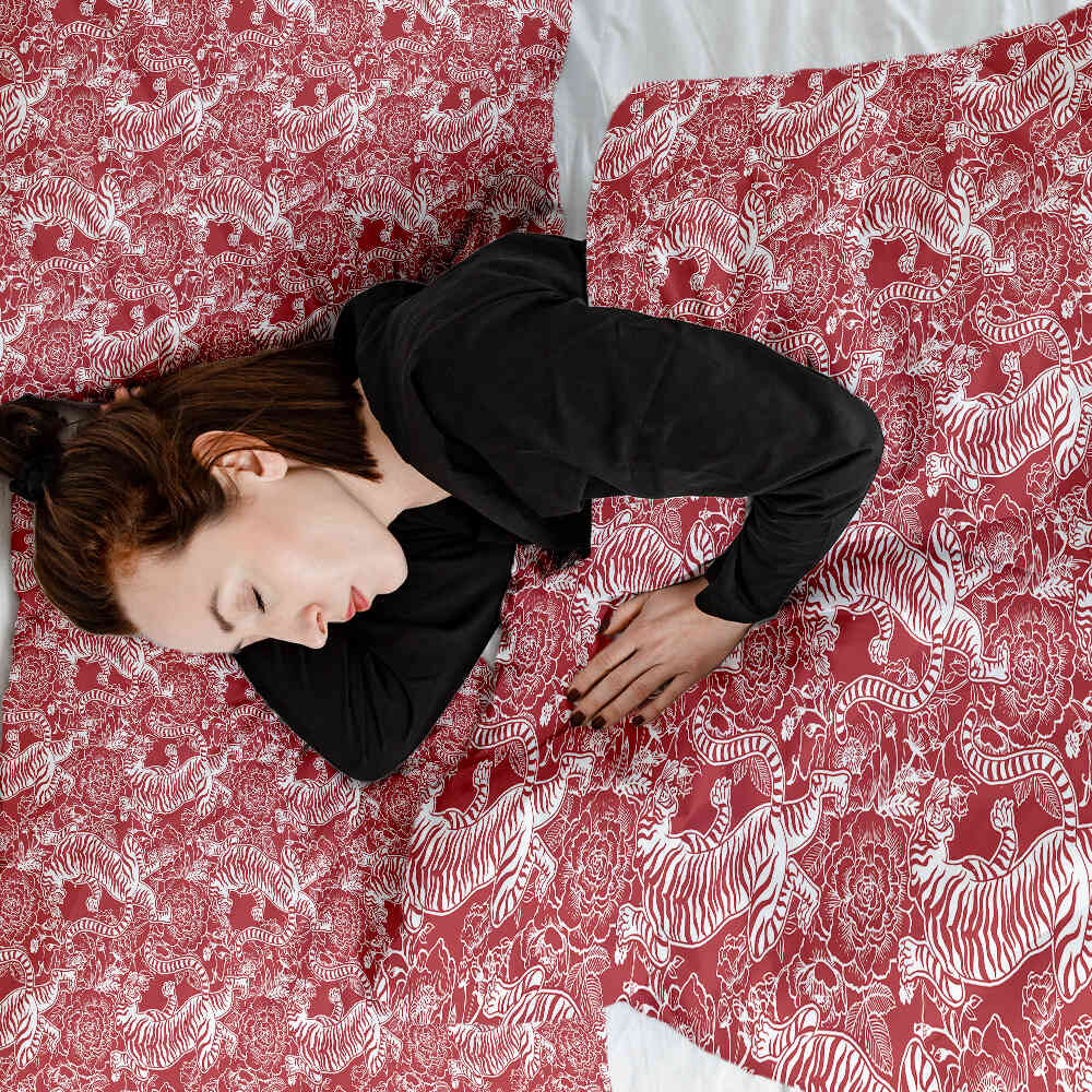 Original Therapiedecke - Baumwoll Bettwäsche Set chinesischer Tiger