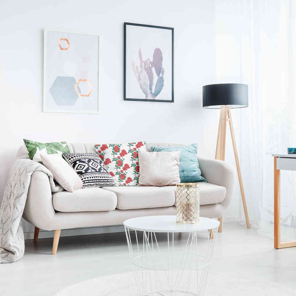 Gesundheitskissen Weiß mit Rosenstrauch