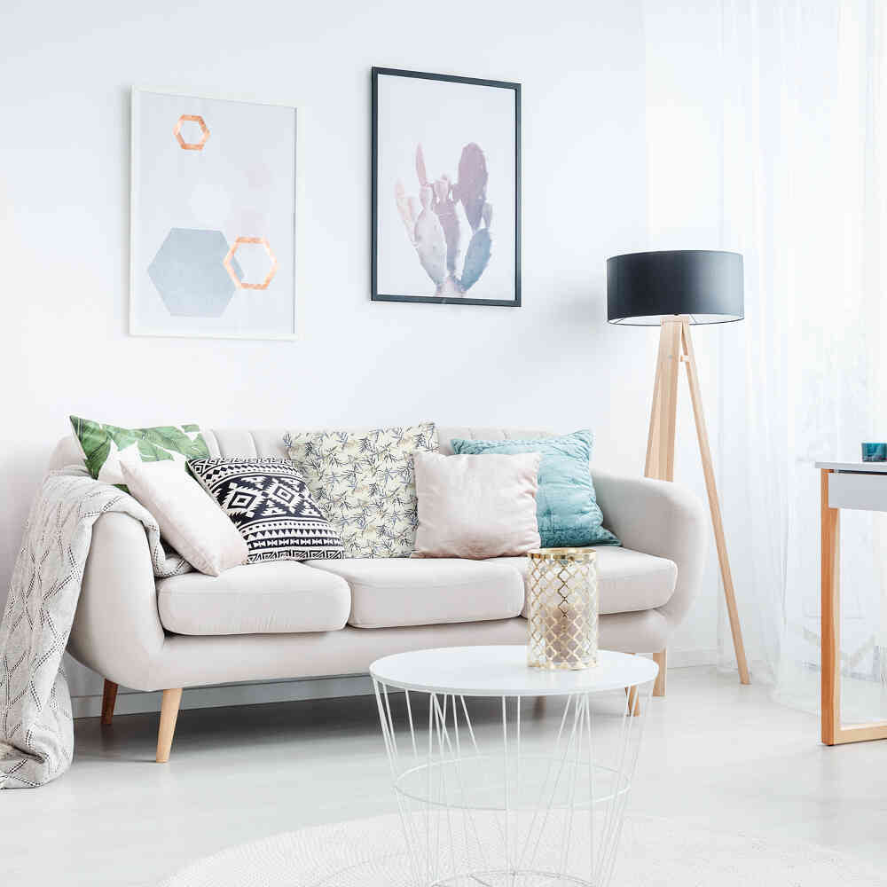 Gesundheitskissen Blattmuster Beige