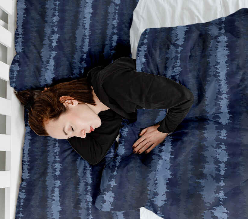 Therapiedekens Beddengoed Set blauwe geluidsgolven