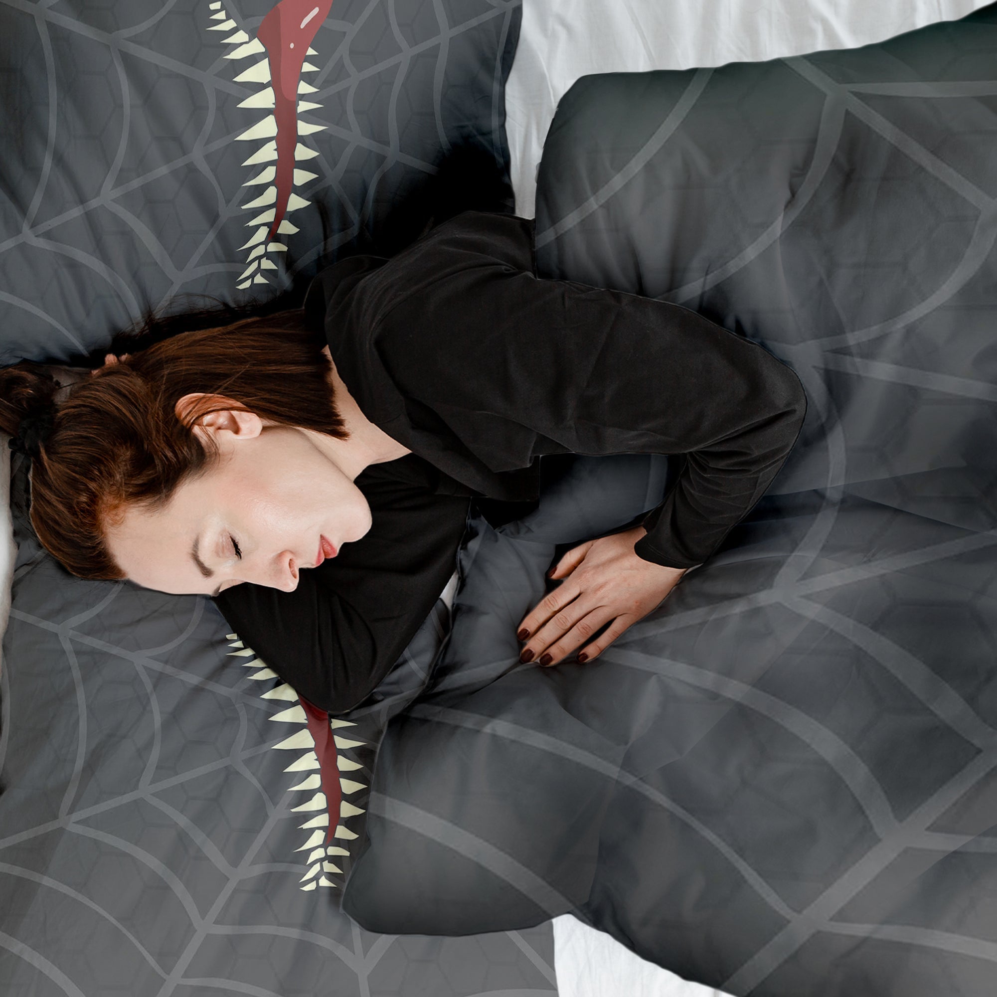 Therapiedekens Beddengoed Set Grijs Spinnenweb