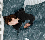 Therapiedekens beddengoedset met schepen