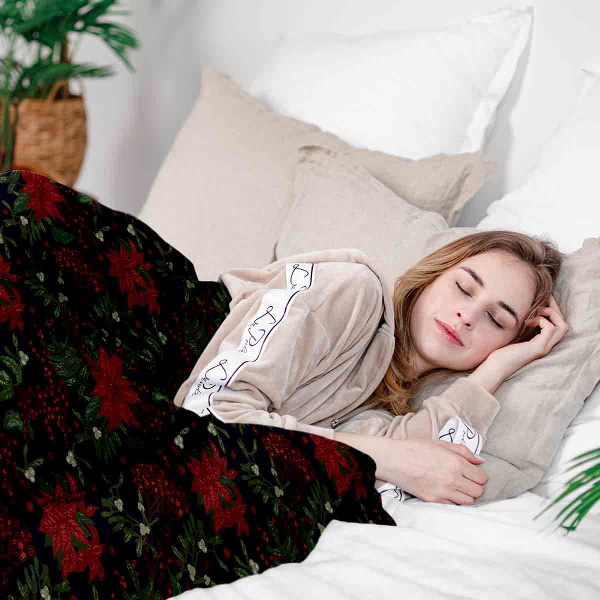 Original Therapiedecke - Baumwoll Bettwäsche Set mit rotem Christstern