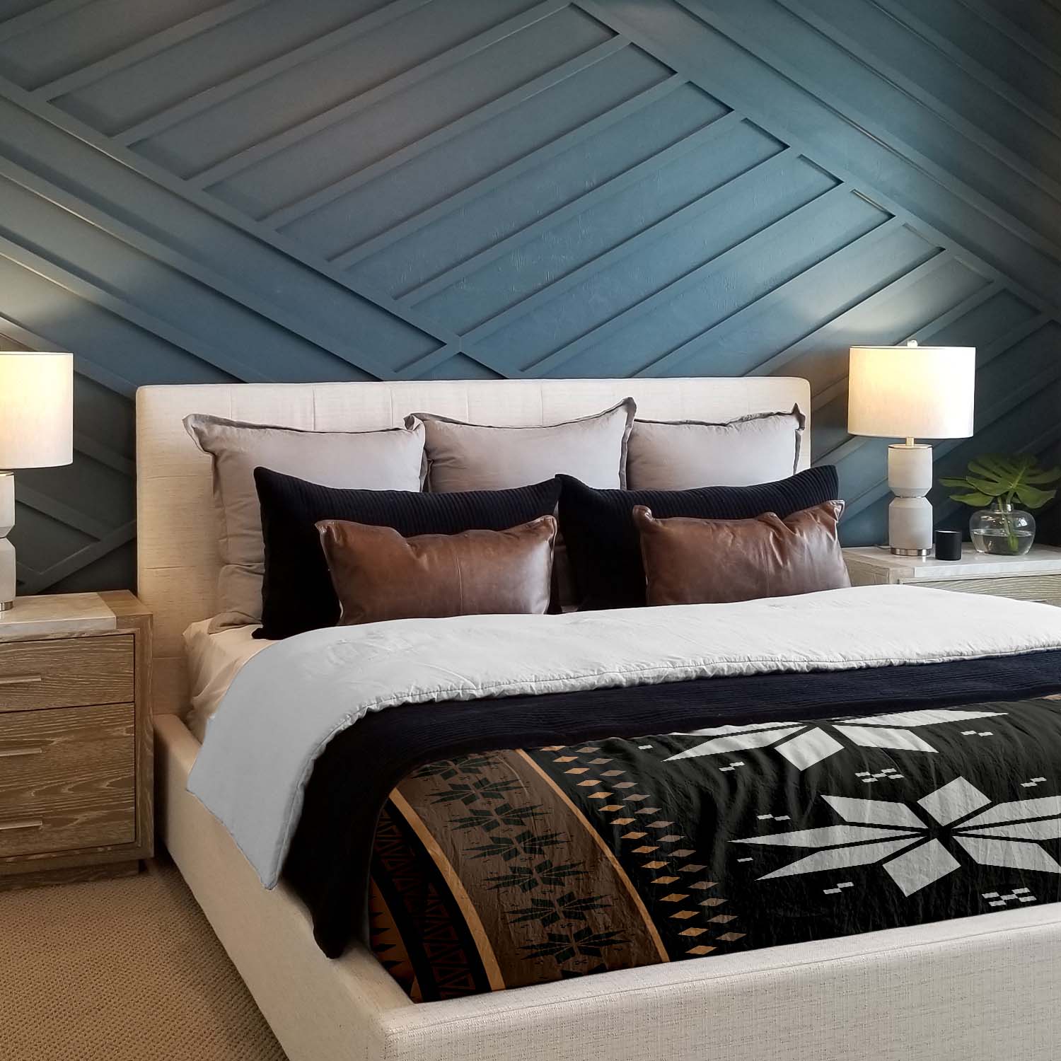 Original Therapiedecke - Baumwoll Bettwäsche Set gestreift mit Sternen