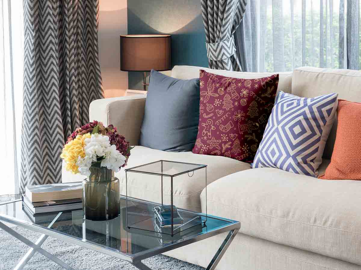 Gezondheidskussen Rood met grappige kerstmotieven