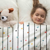 Therapiedekens beddengoedset met gekleurde stippen