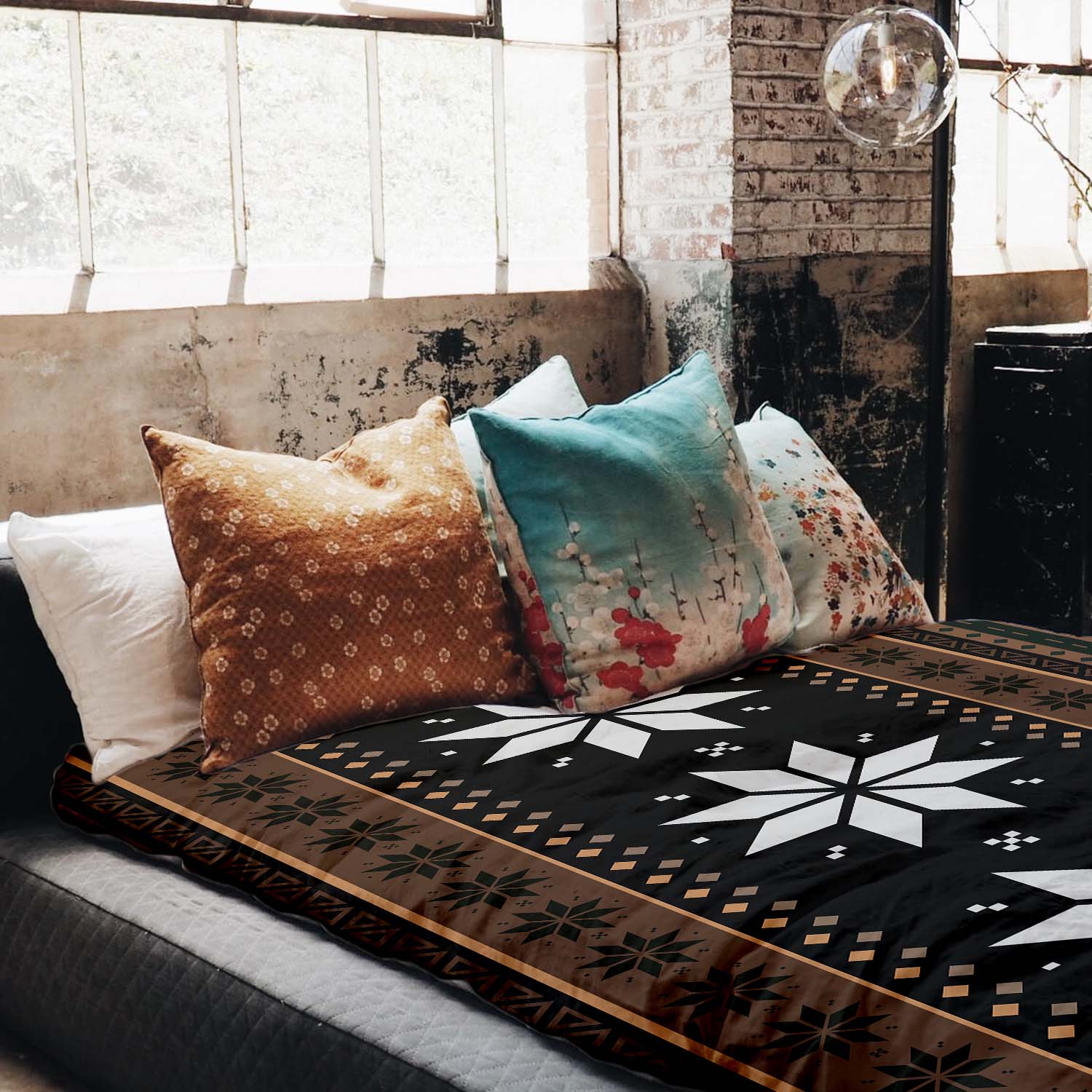 Original Therapiedecke - Baumwoll Bettwäsche Set gestreift mit Sternen