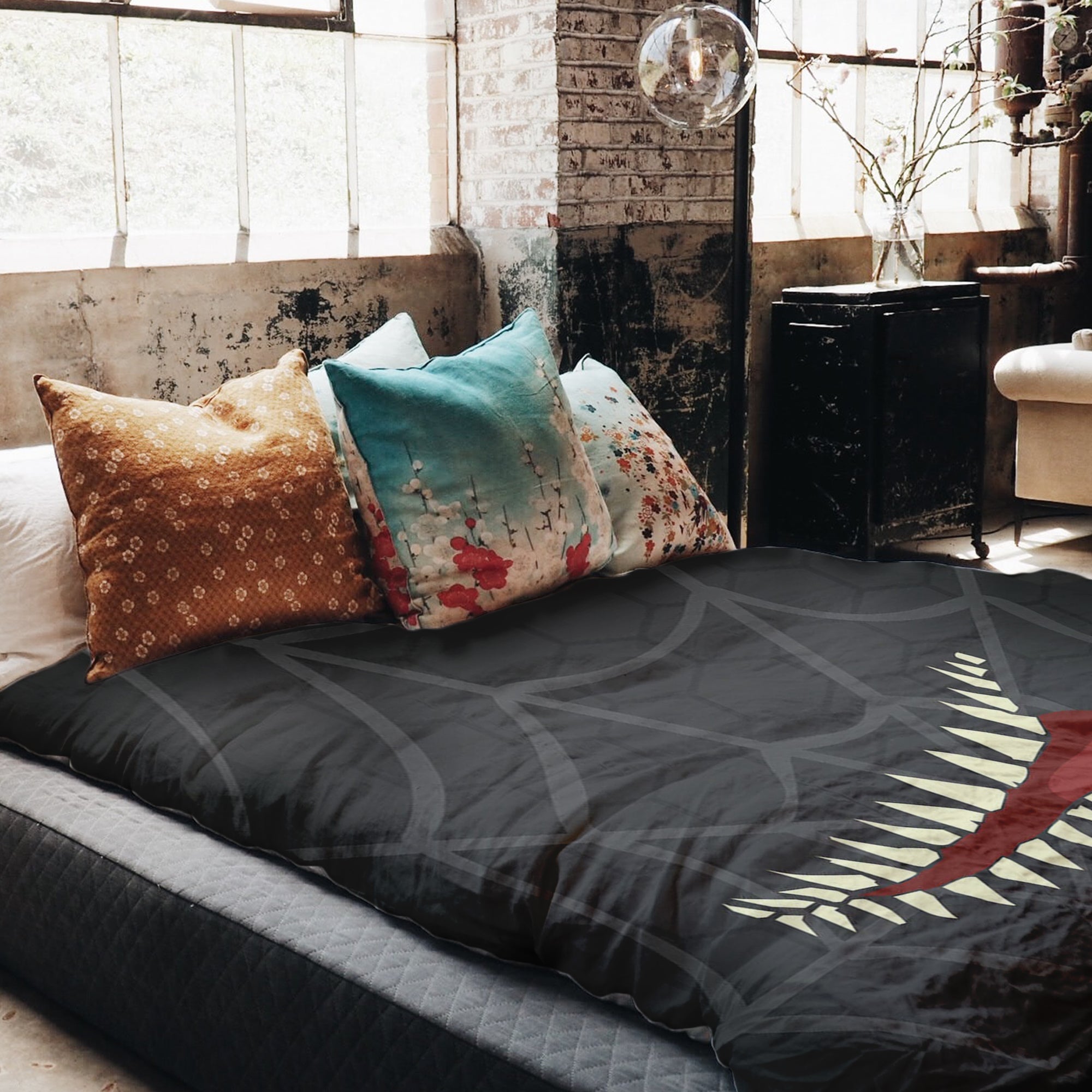 Therapiedekens Beddengoed Set Grijs Spinnenweb