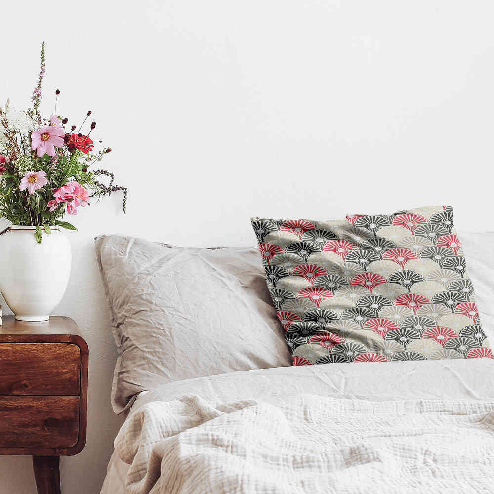 Gezondheidskussen kleurrijke abstracte bloemen