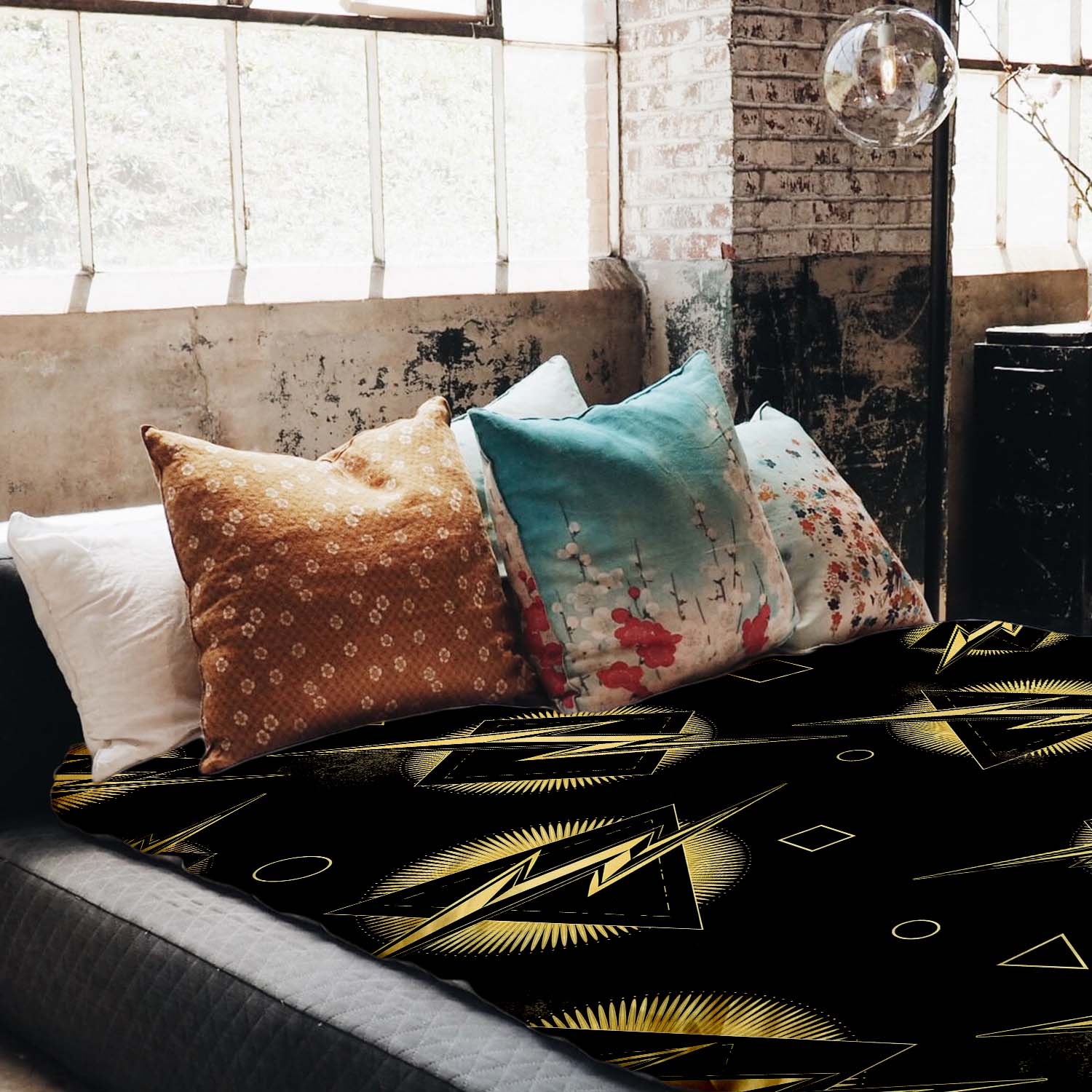 Therapiedekens beddengoed set gele bliksem