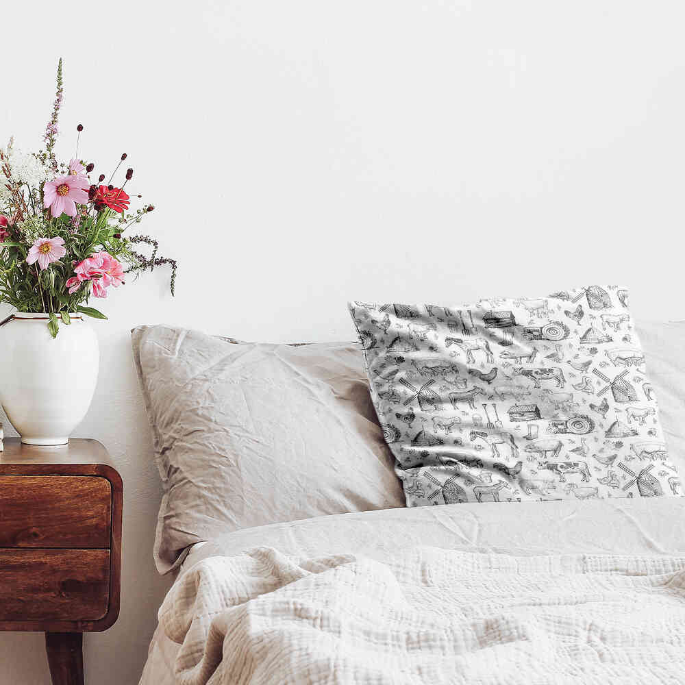 Gesundheitskissen Grau Bauernhof