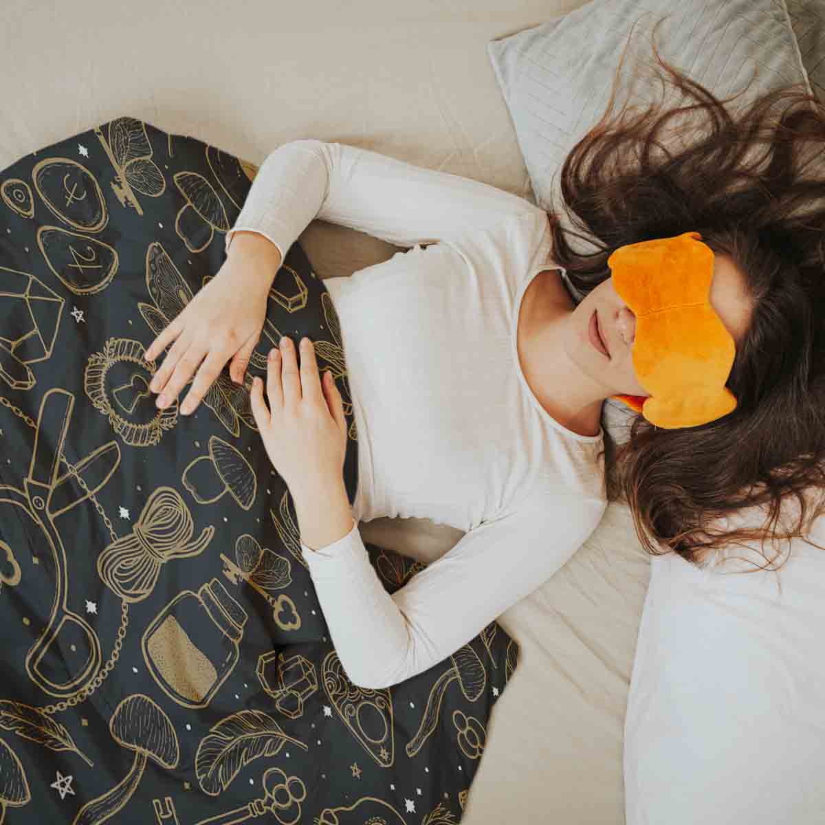 Original Therapiedecke - Baumwoll Bettwäsche Set Schwarz Zauber