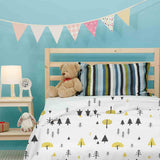 Original Therapiedecke - Baumwollbezug mit gelben Bäumen