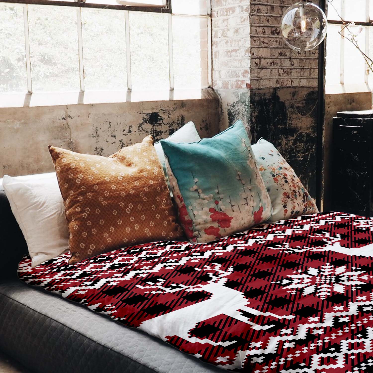 Therapiedekens beddengoedset ruit met rendier