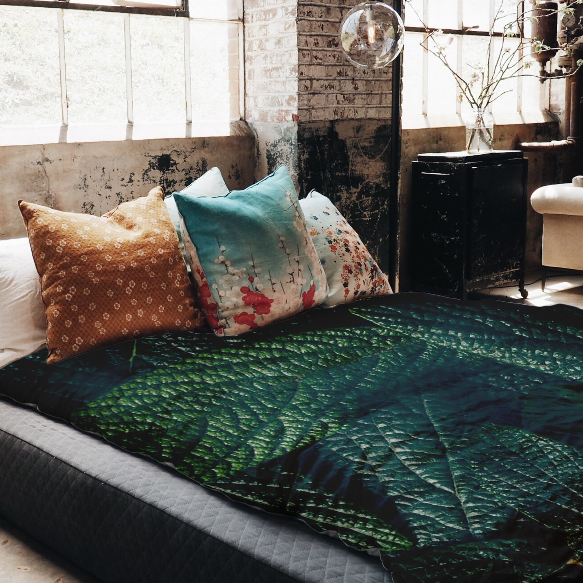 Therapiedekens Beddengoed Set Groene Bladeren