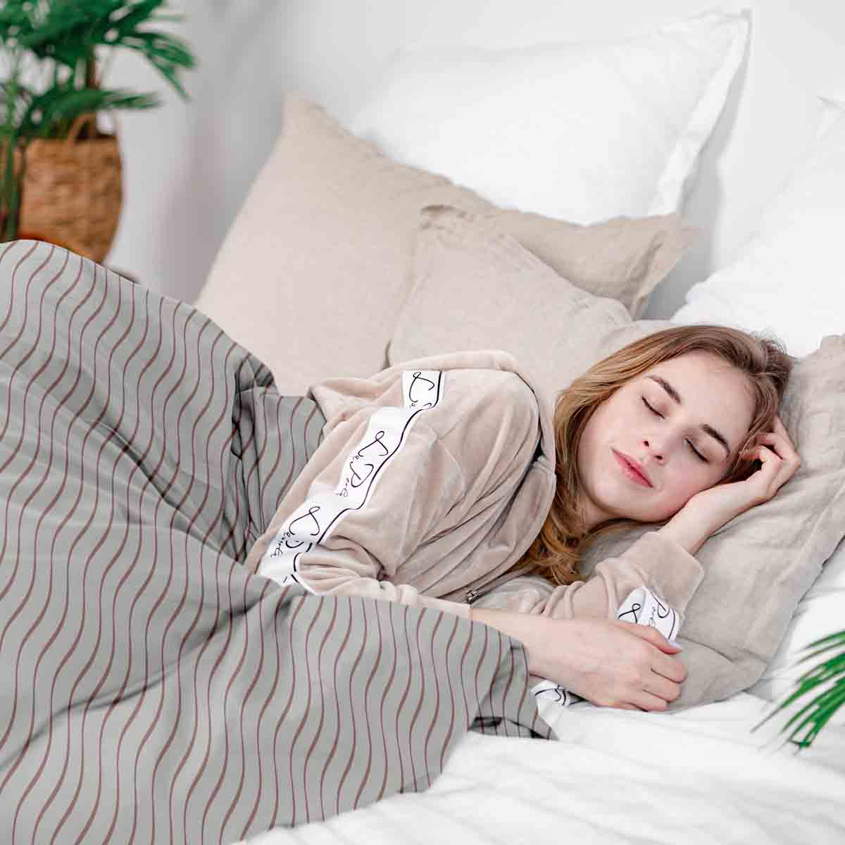 Therapiedekens beddengoed set roze golven