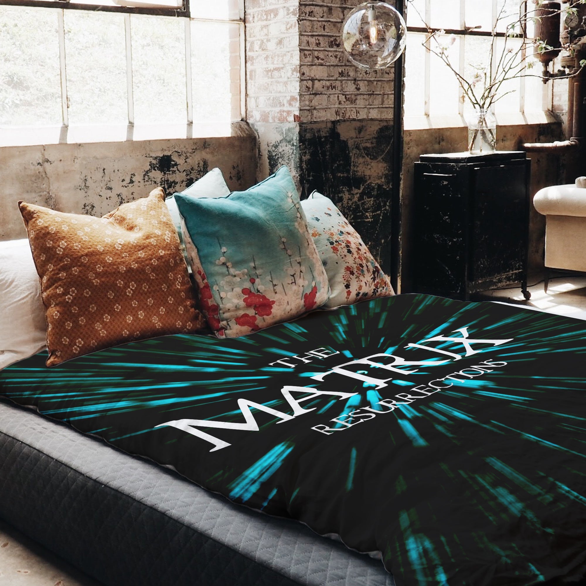 Original Therapiedecke - Baumwoll Bettwäsche Set Mit The Matrix Schriftzug