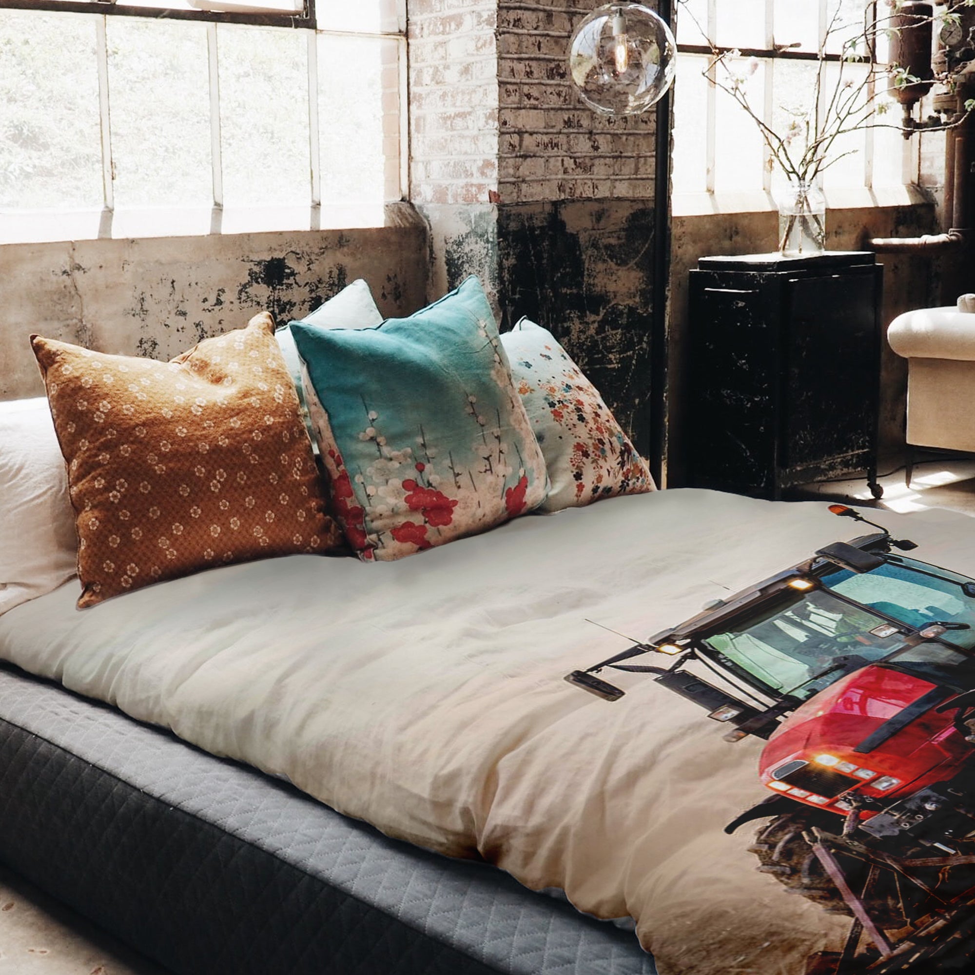 Original Therapiedecke - Baumwoll Bettwäsche Set mit großem Traktor