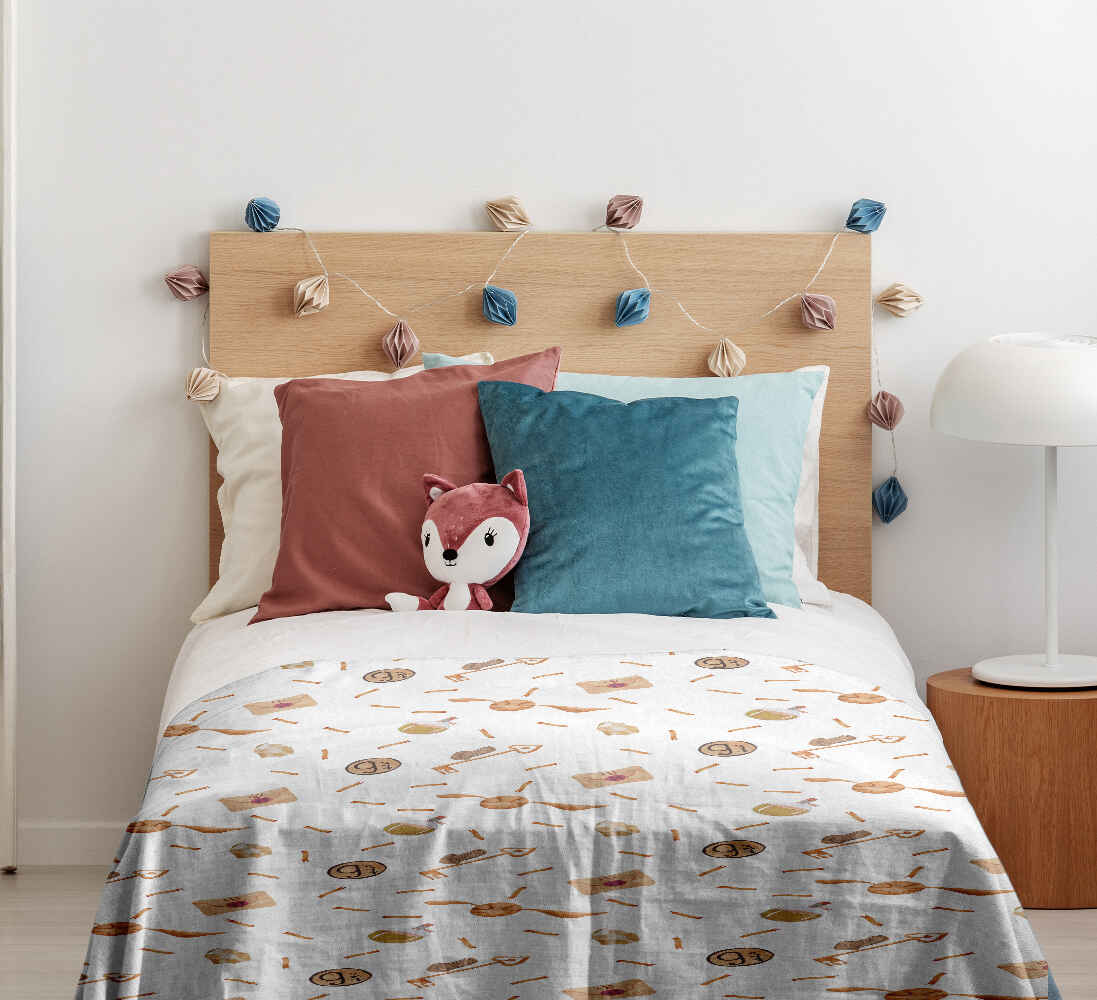 Original Therapiedecke - Baumwoll Bettwäsche Set Weiß mit Schnatz