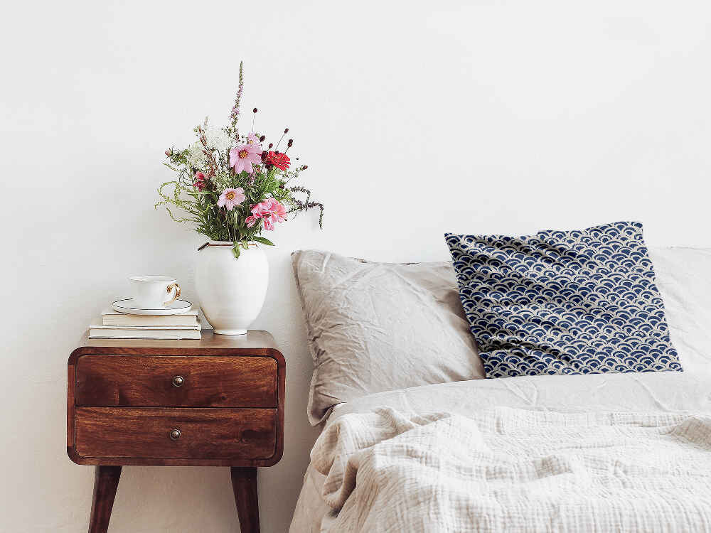 Gesundheitskissen blaues Wellenmuster