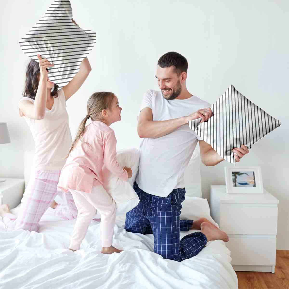 Gezondheidskussen Grijze Dwarsstrepen