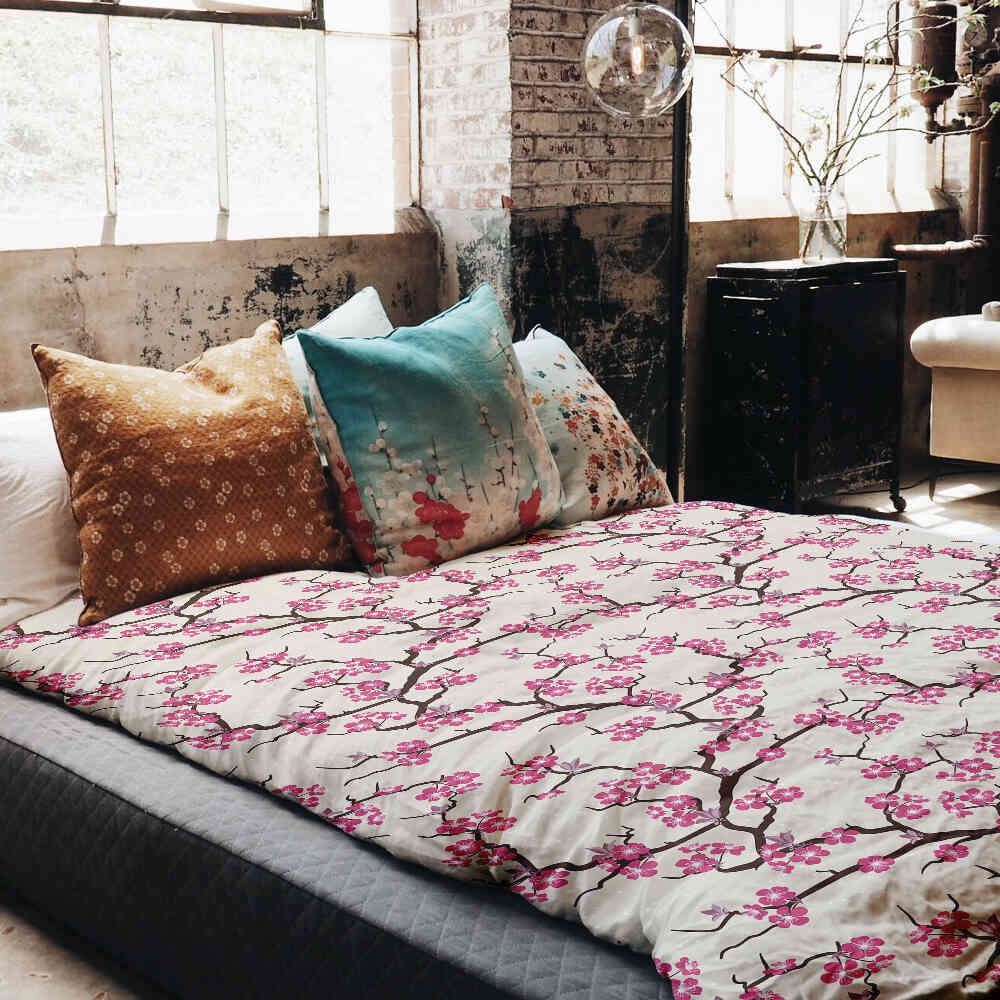 Original Therapiedecke - Baumwoll Bettwäsche Set japanische Kirschblüte