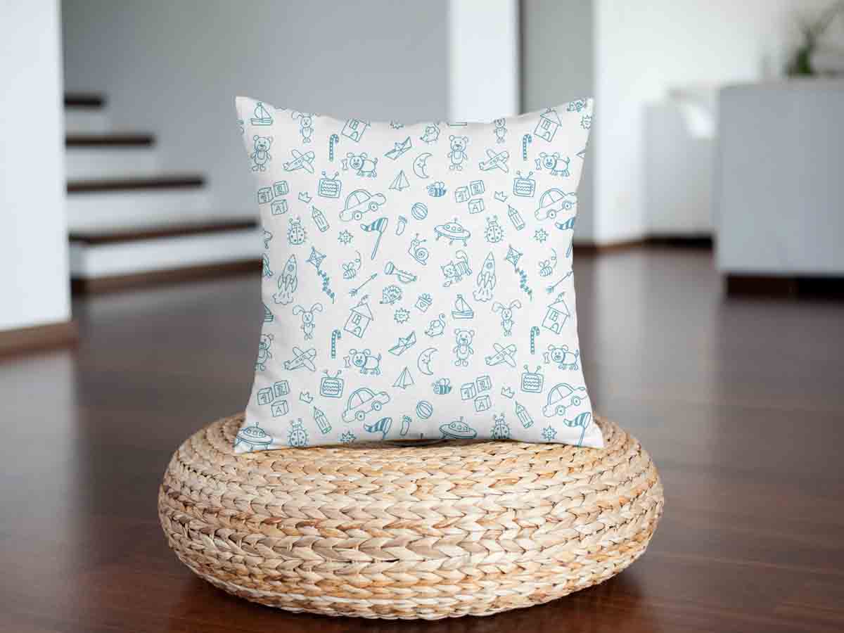 Gesundheitskissen Weiß mit Spielsachen