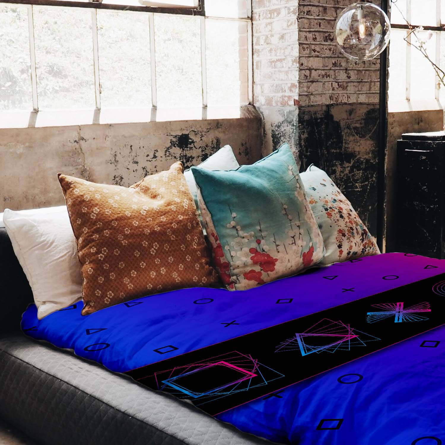 Therapiedekens Beddengoed Set Paars met Vormen