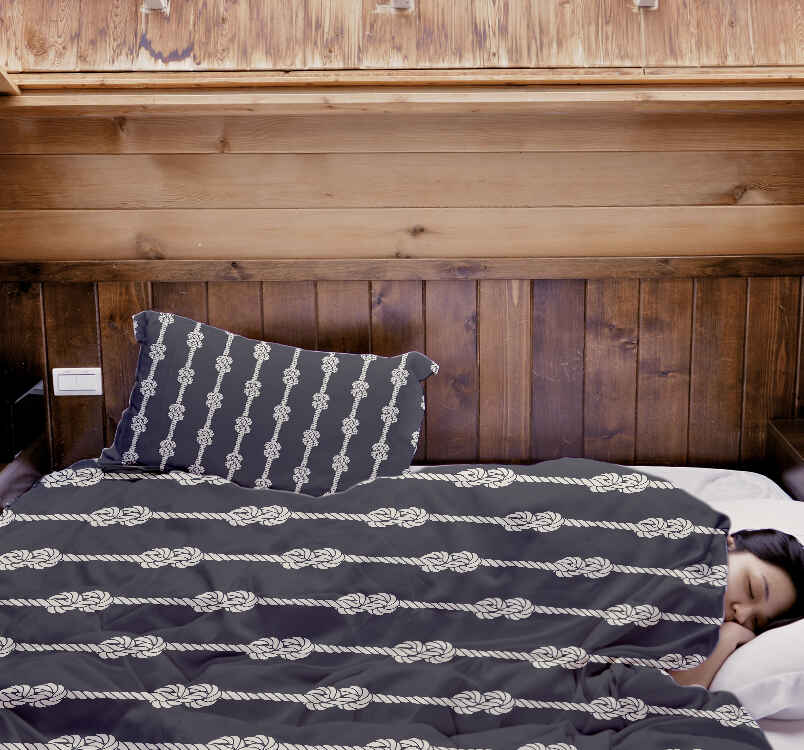 Original Therapiedecke - Baumwoll Bettwäsche Set Seemannsknoten