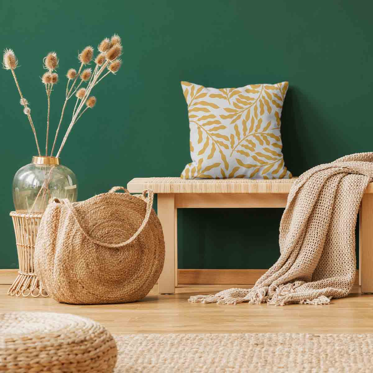 Gesundheitskissen mit gelben Zweigen