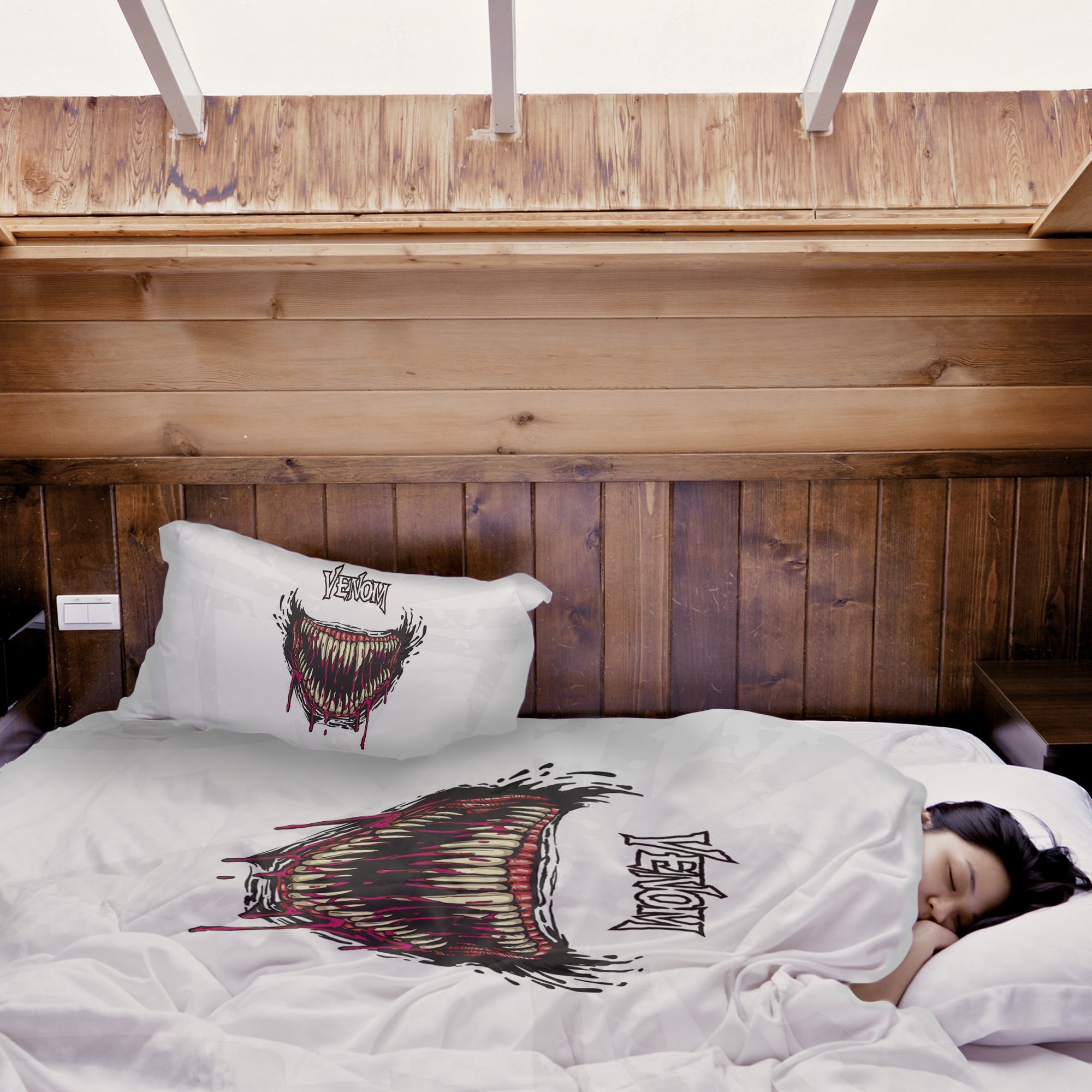 Original Therapiedecke - Baumwoll Bettwäsche Set Weiß Venom